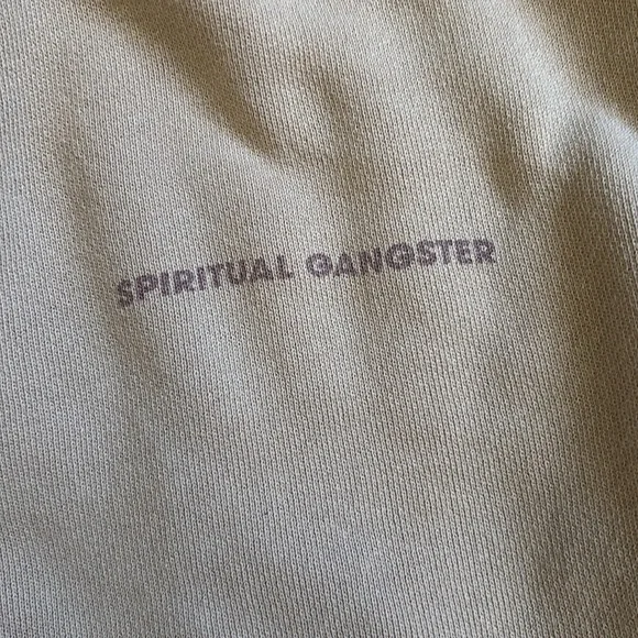 Spiritual Gangster Tan Jogger Sweatpants Size Large - Picture 4 of 14